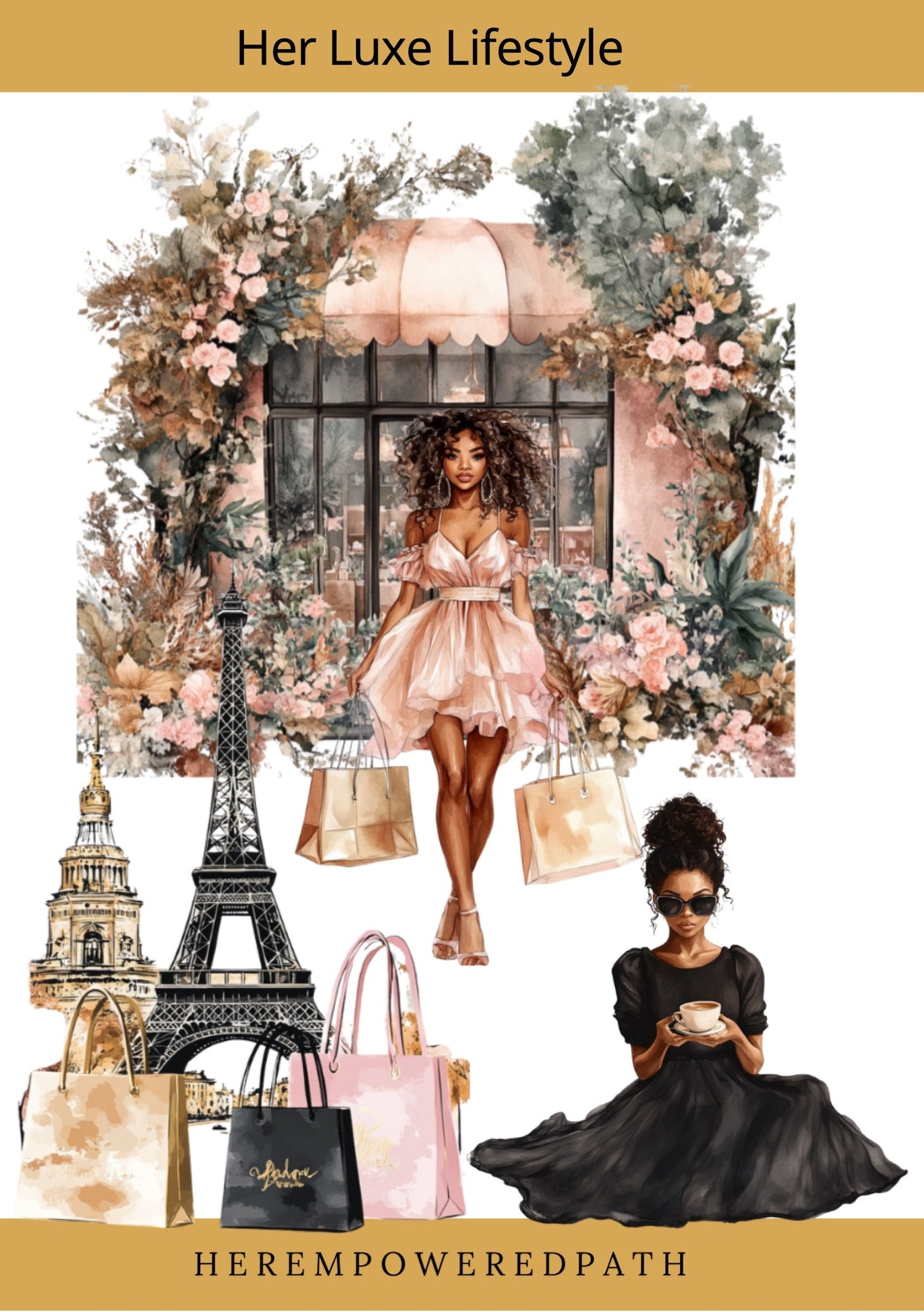 Her Empowered Path | Digital Stickers for Black Girls Who Plan with Purpose