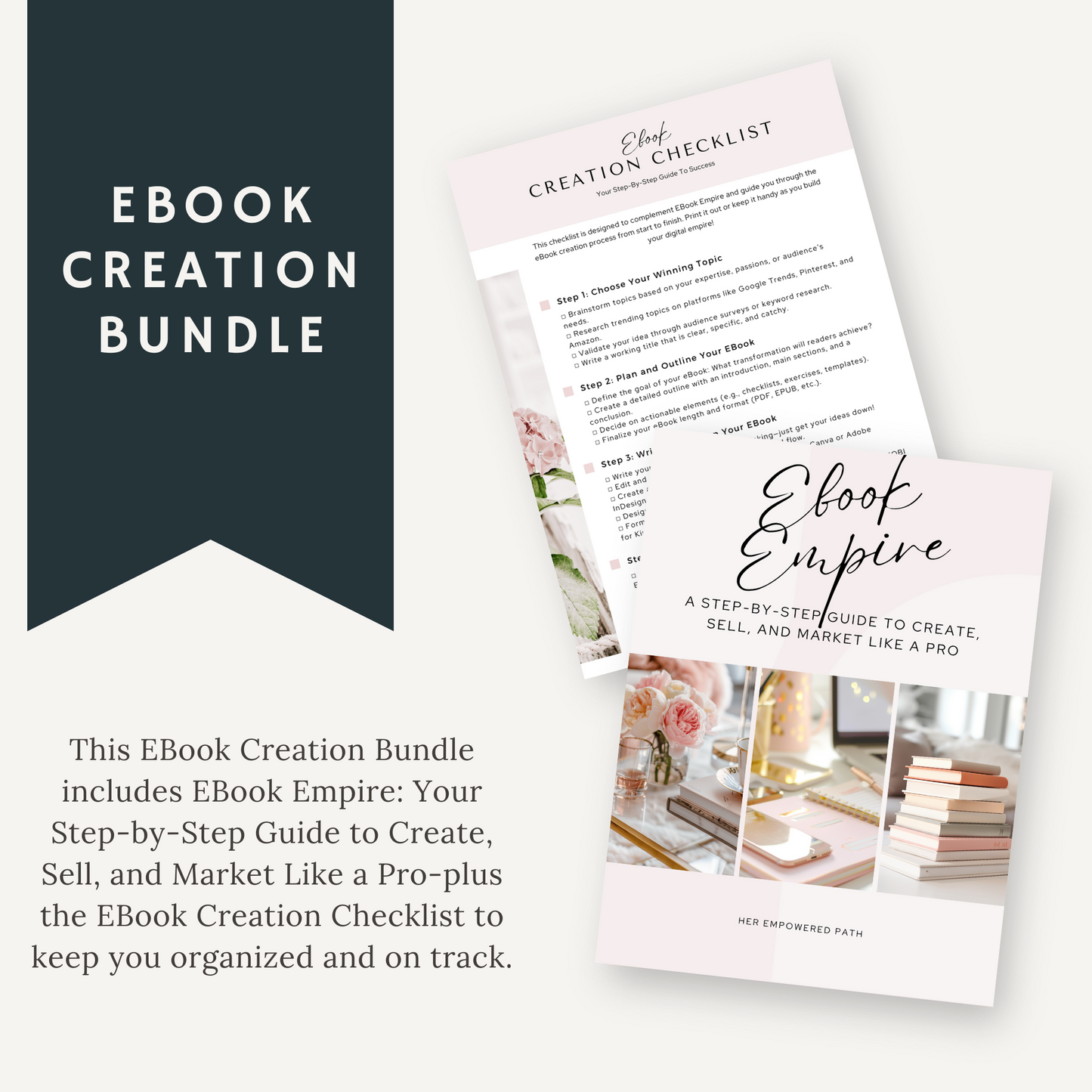 Ebook Empire Creation + Checklist Bundle - Passive Income - Entrepreneurs - Make Money From Home - Stay At Home Moms - Digital Products