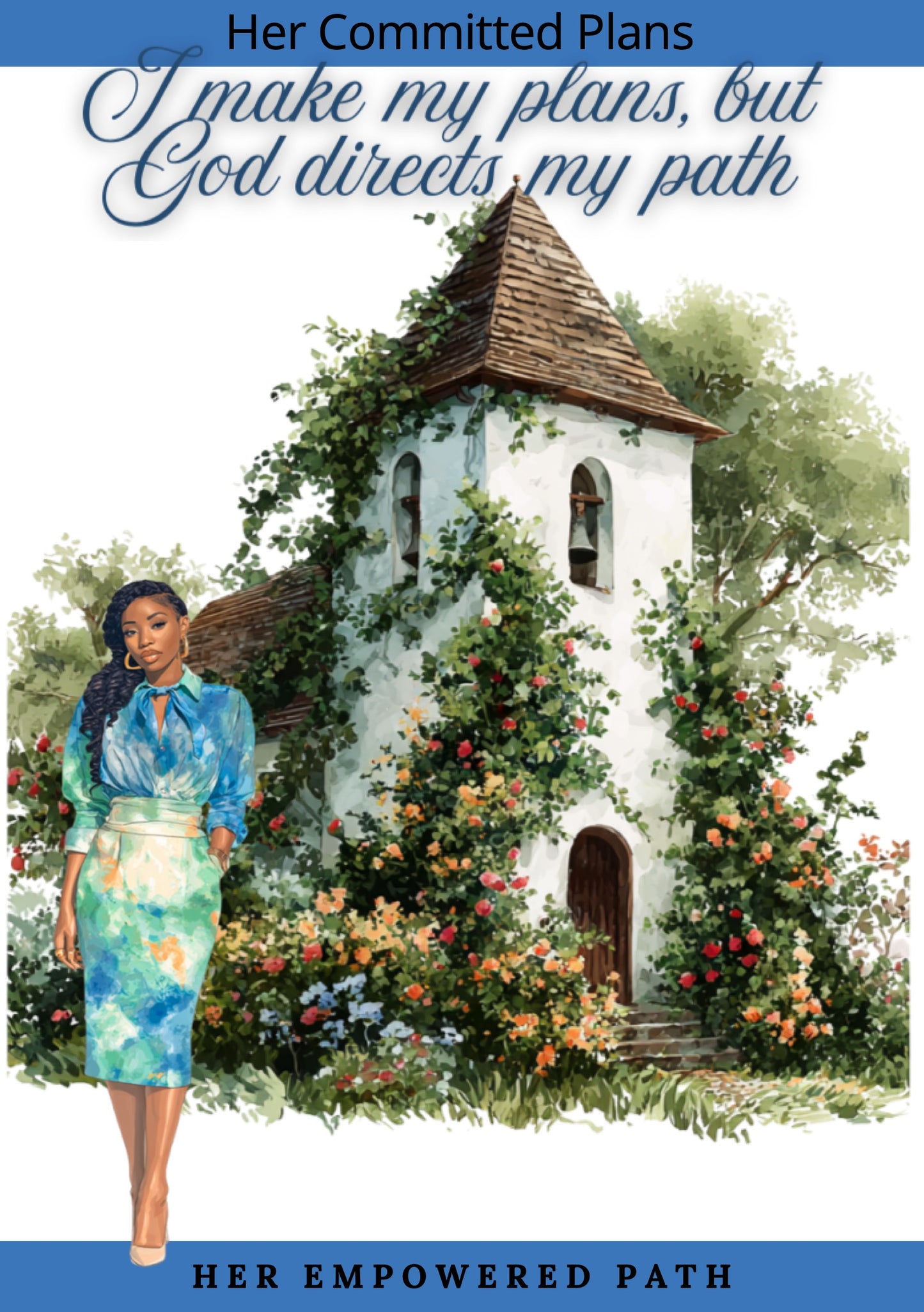 Her Committed Plans Digital Sticker Collection | Digital Black Girl Christian Stickers for Goodnotes, iPad & Digital Planners/ Faith Digital Stickers