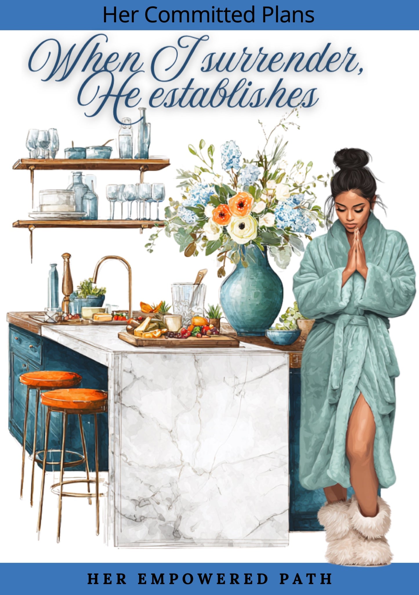 Her Committed Plans Digital Sticker Collection | Digital Black Girl Christian Stickers for Goodnotes, iPad & Digital Planners/ Faith Digital Stickers