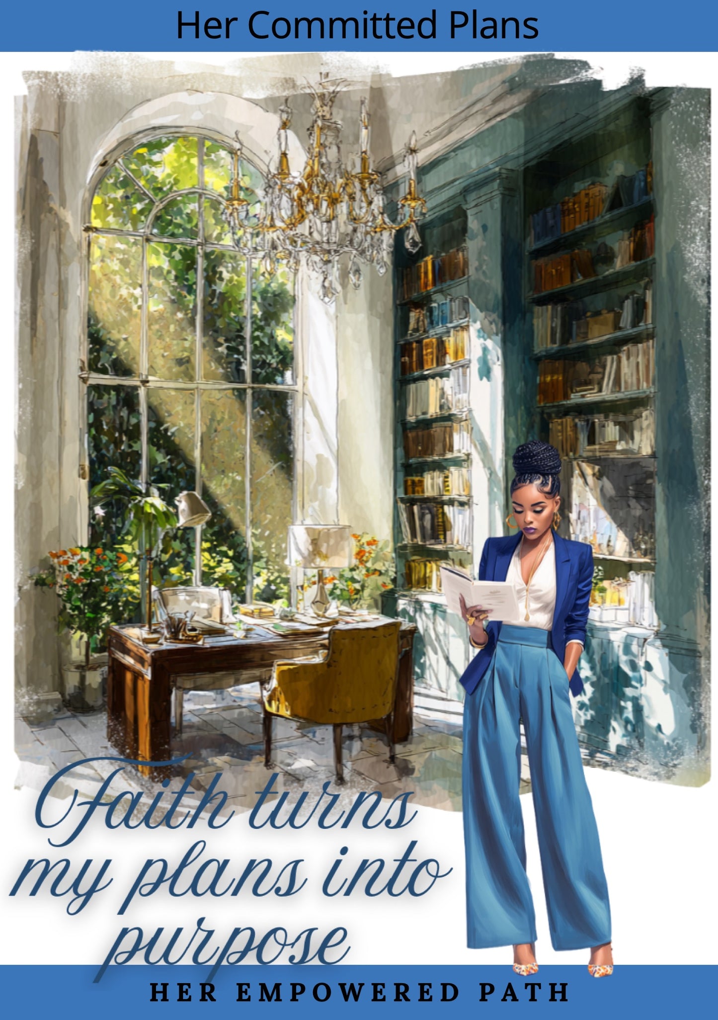 Her Committed Plans Digital Sticker Collection | Digital Black Girl Christian Stickers for Goodnotes, iPad & Digital Planners/ Faith Digital Stickers