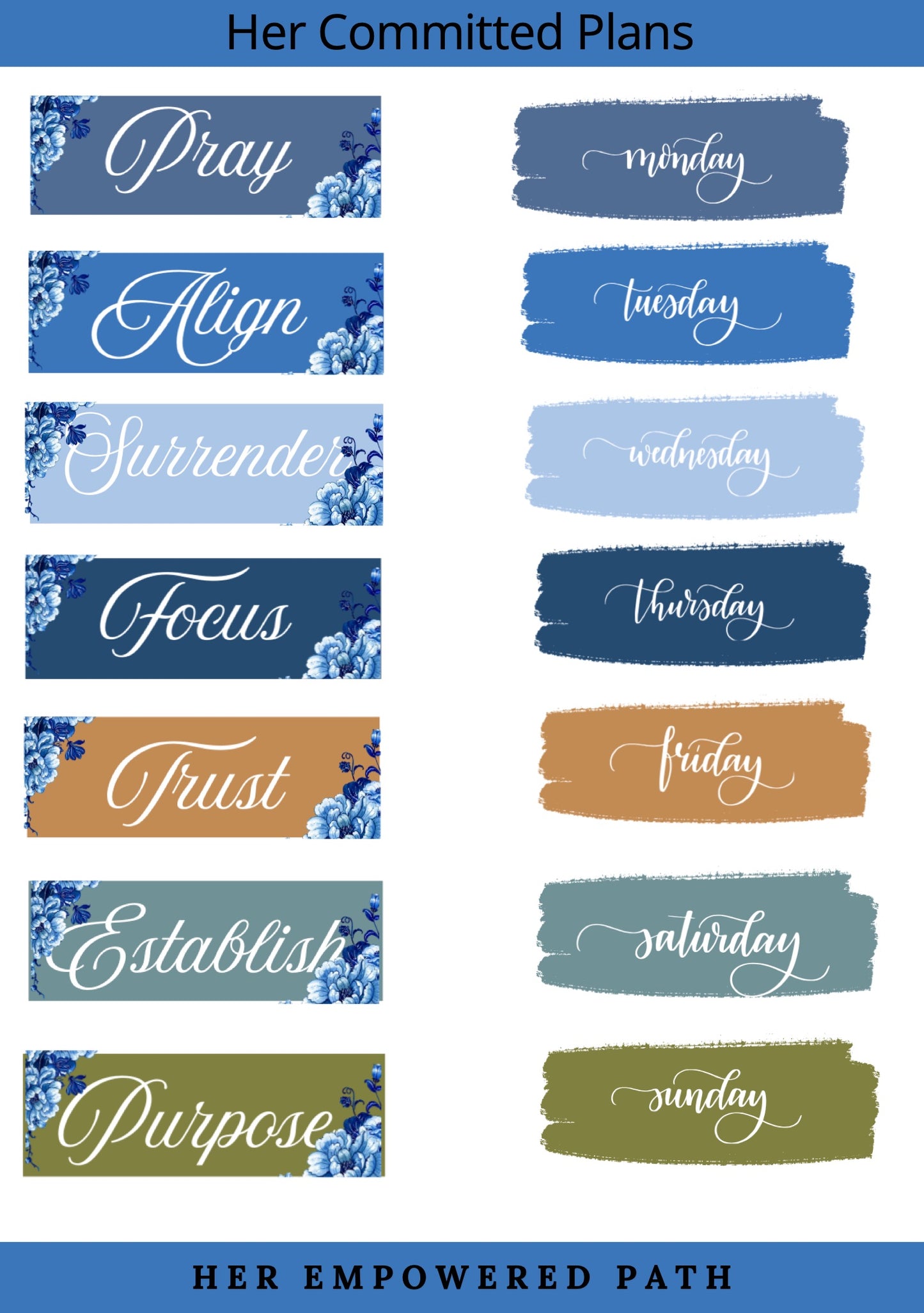 Her Committed Plans Digital Sticker Collection | Digital Black Girl Christian Stickers for Goodnotes, iPad & Digital Planners/ Faith Digital Stickers