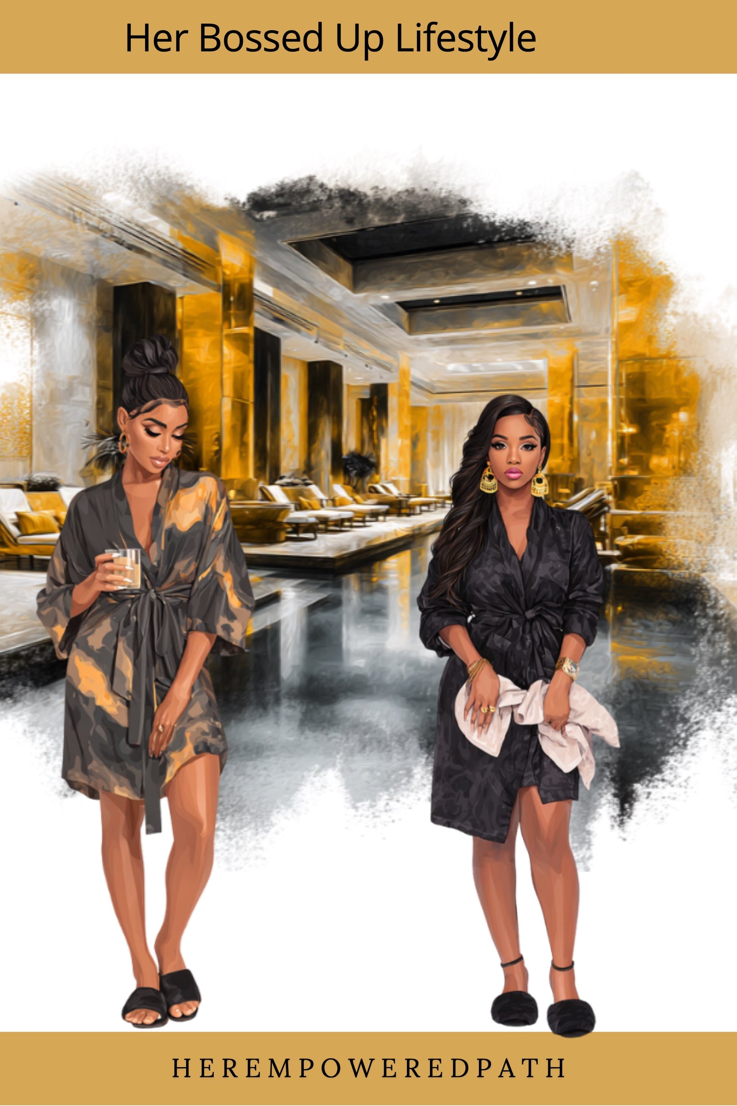 Her Bossed Up Lifestyle Digital Sticker Collection| Digital Black Girl Planner Stickers for Goodnotes, iPad & Digital Planners/ Digital Stickers