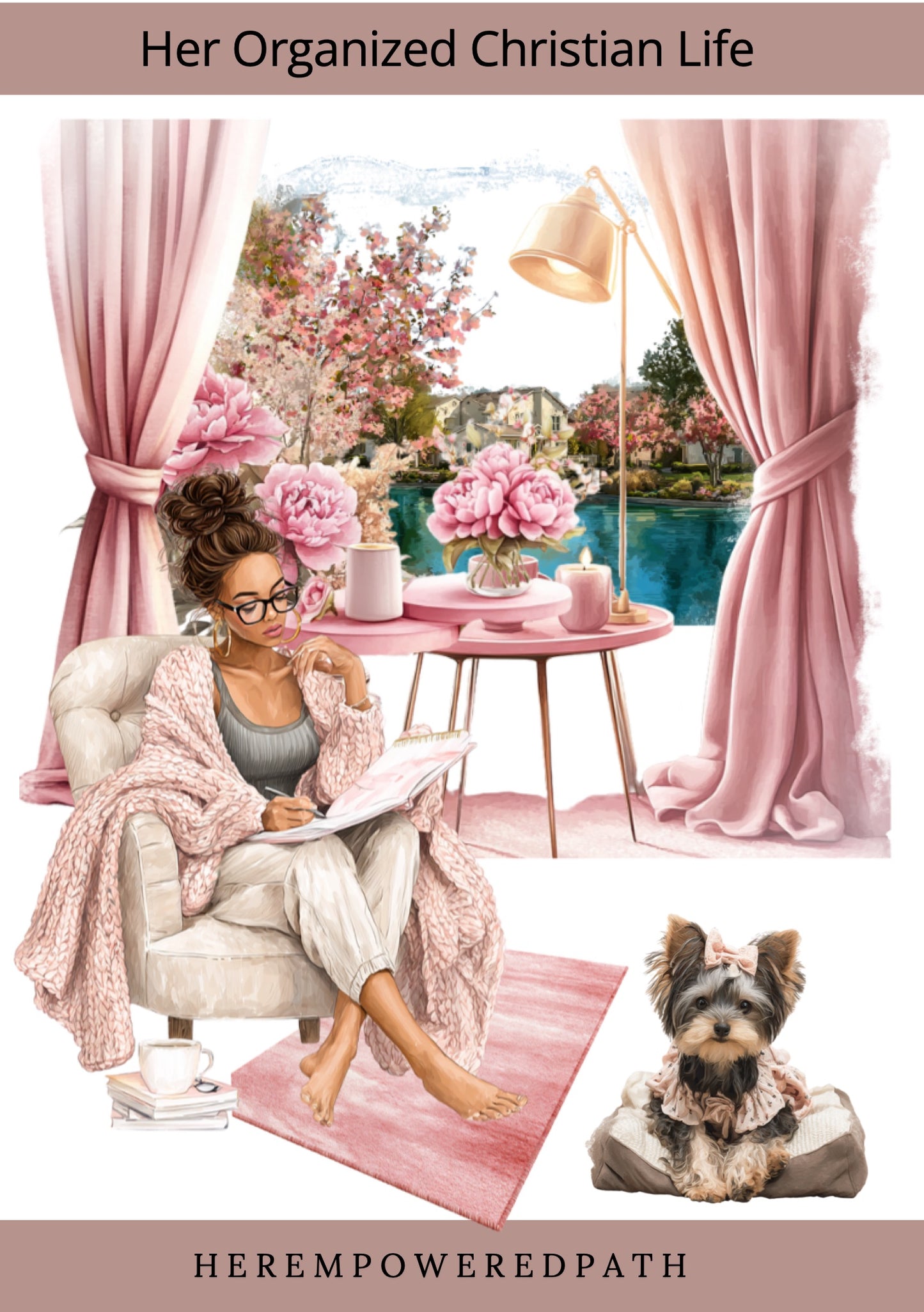 Her Organized Christian Life| Digital Black Girl Christian Stickers for Goodnotes, iPad & Digital Planners/ Faith Digital Stickers