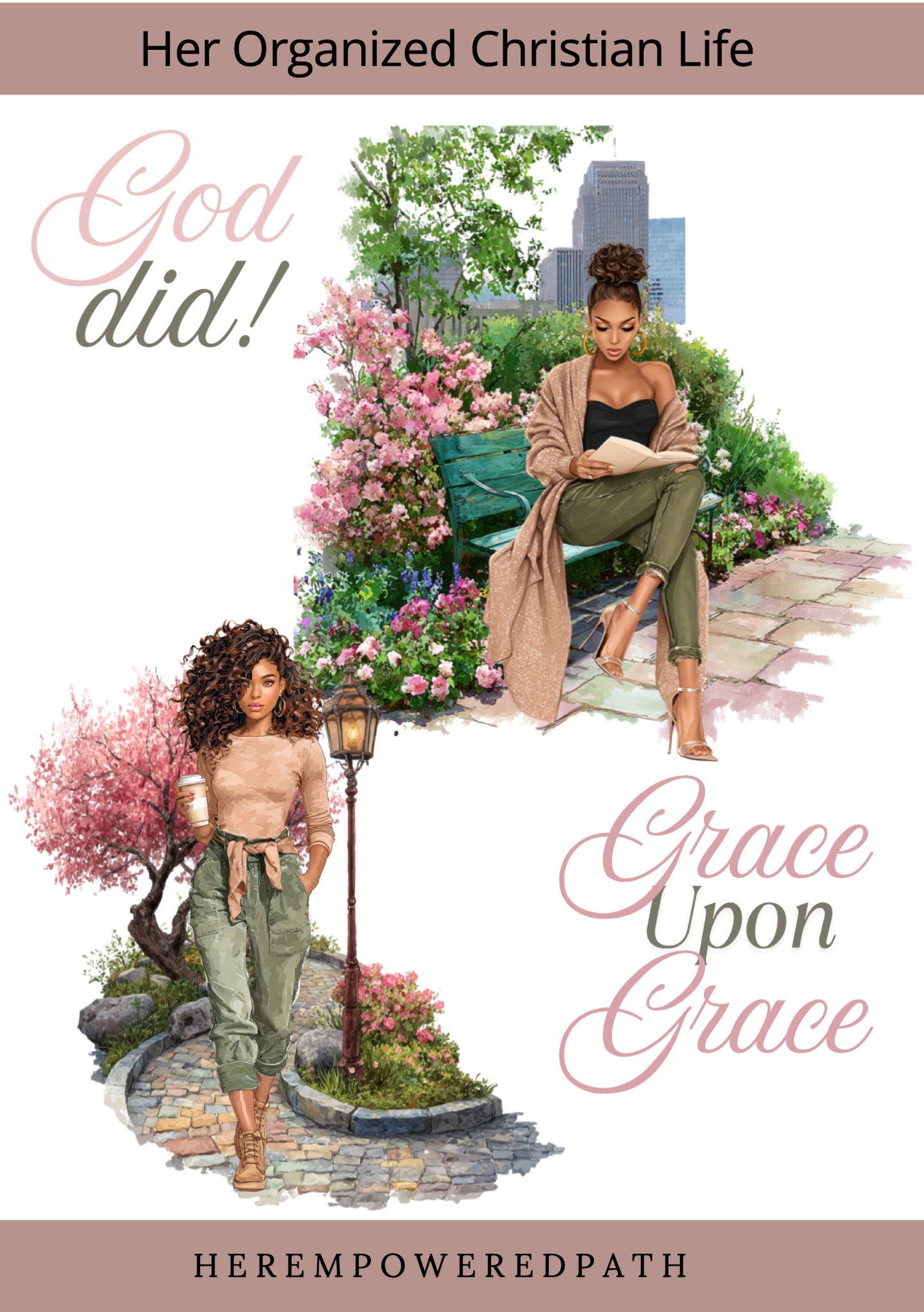 Her Organized Christian Life| Digital Black Girl Christian Stickers for Goodnotes, iPad & Digital Planners/ Faith Digital Stickers