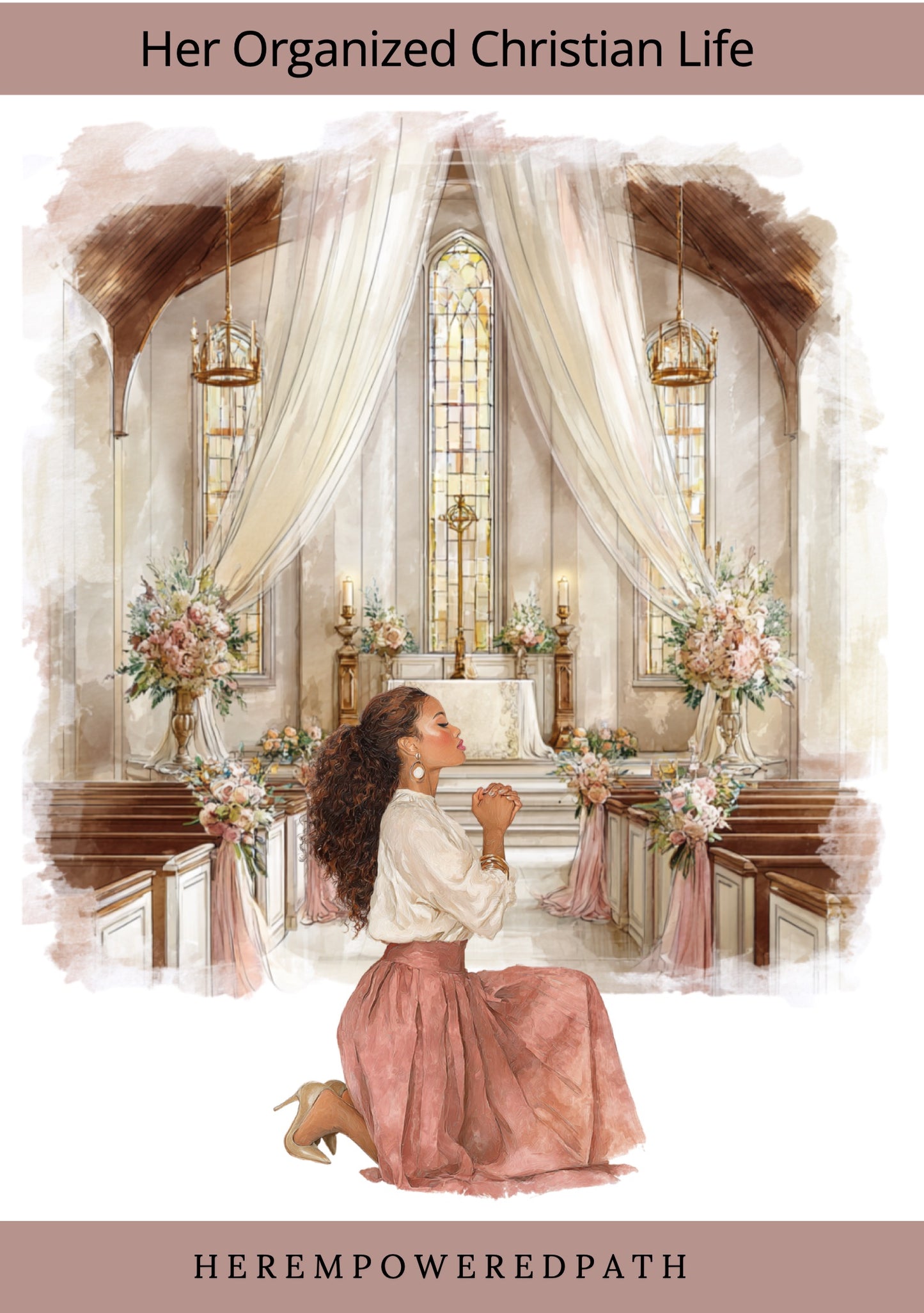 Her Organized Christian Life| Digital Black Girl Christian Stickers for Goodnotes, iPad & Digital Planners/ Faith Digital Stickers