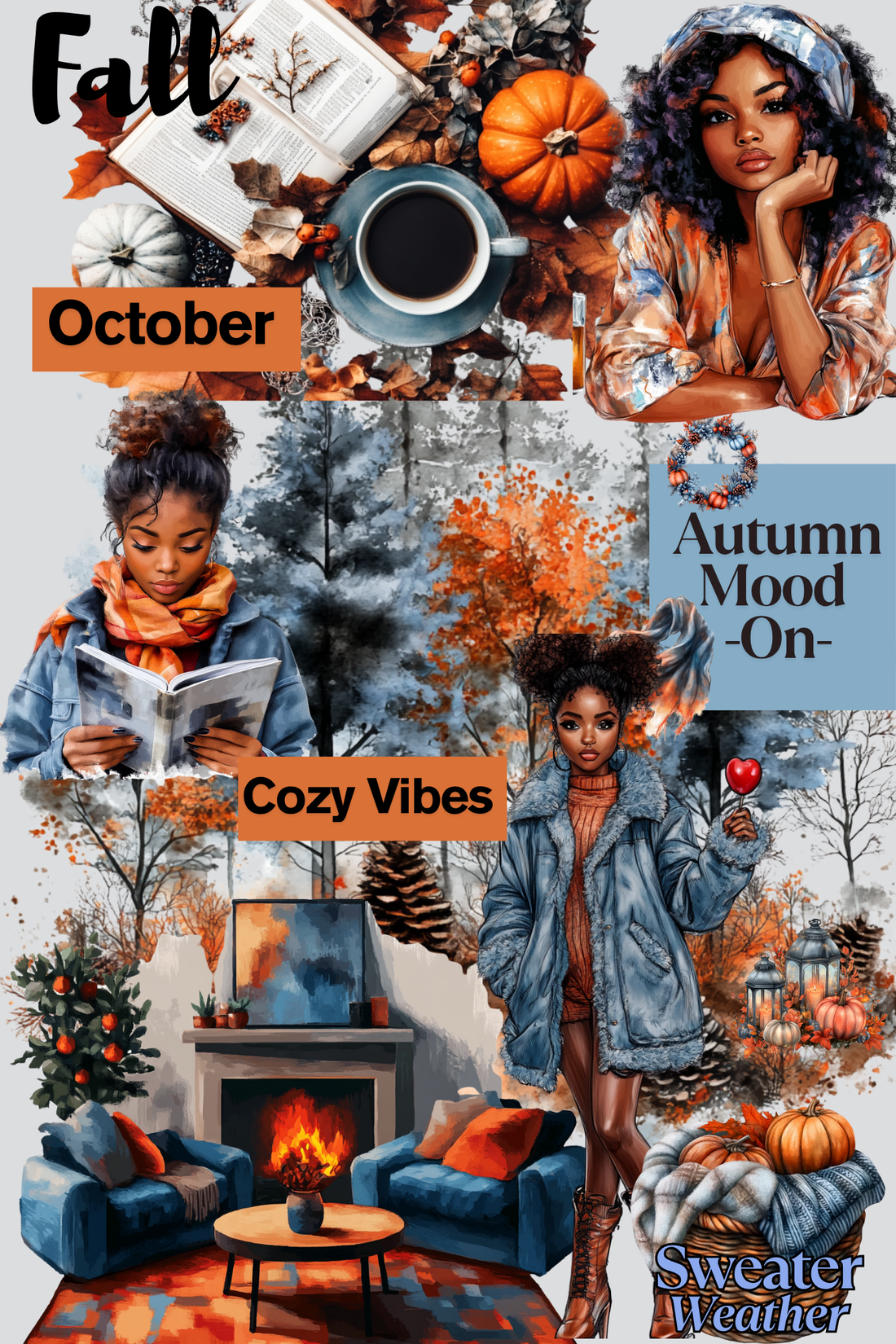 🍁 Celebrating Black Girl Magic This Fall Through Digital Stickers
