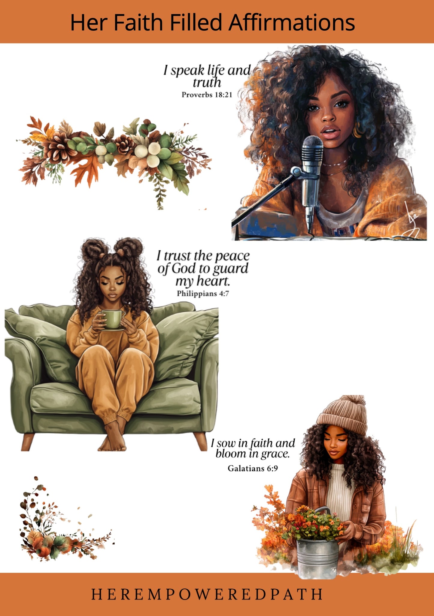 Her Faith Filled Affirmations – Digital Sticker Collection for Faith-Filled Women | Digital Sticker Collection for GoodNotes & Personal Journals (Copy)