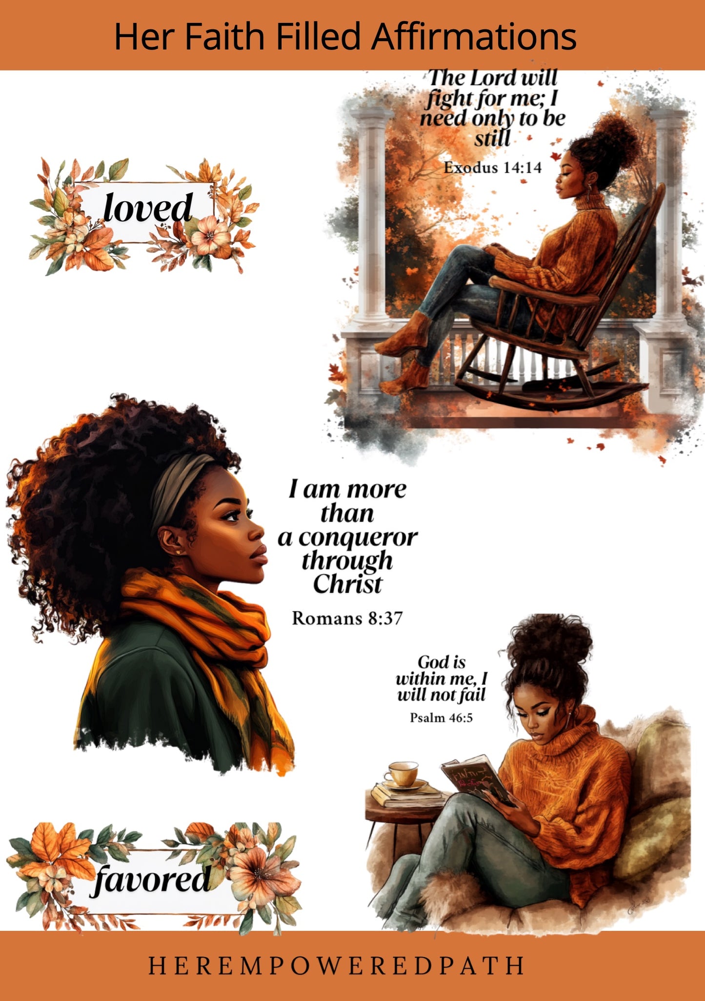 Her Faith Filled Affirmations – Digital Sticker Collection for Faith-Filled Women | Digital Sticker Collection for GoodNotes & Personal Journals (Copy)