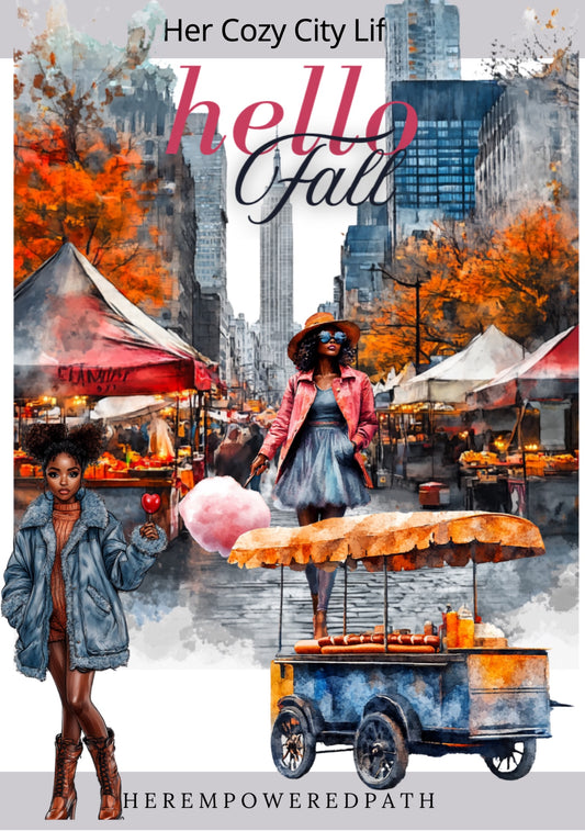 Her Cozy City Life Digital Sticker Collection | Digital Black Girl Luxury Stickers for Goodnotes, iPad & Digital Planners/ Digital Stickers (Copy)