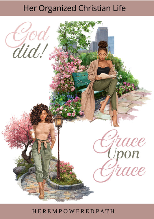 Her Organized Christian Life| Digital Black Girl Christian Stickers for Goodnotes, iPad & Digital Planners/ Faith Digital Stickers